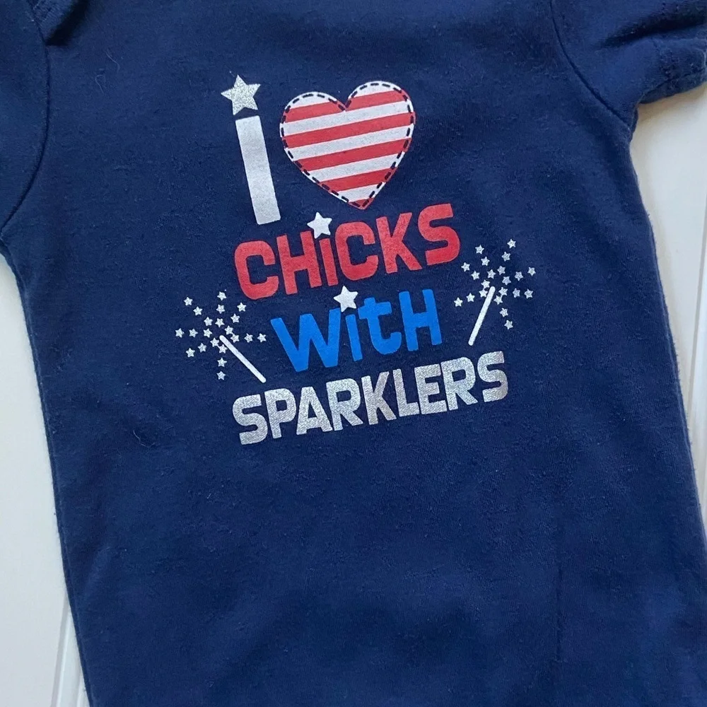 Chicks with Sparklers onesie